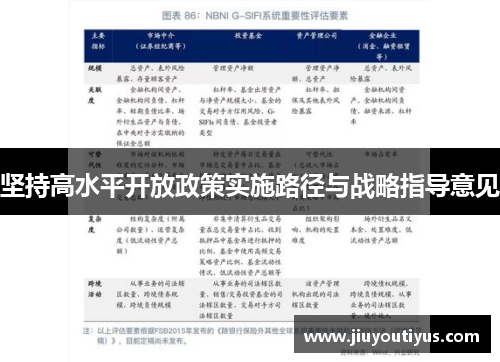 坚持高水平开放政策实施路径与战略指导意见
