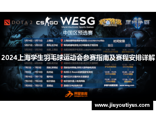2024上海学生羽毛球运动会参赛指南及赛程安排详解